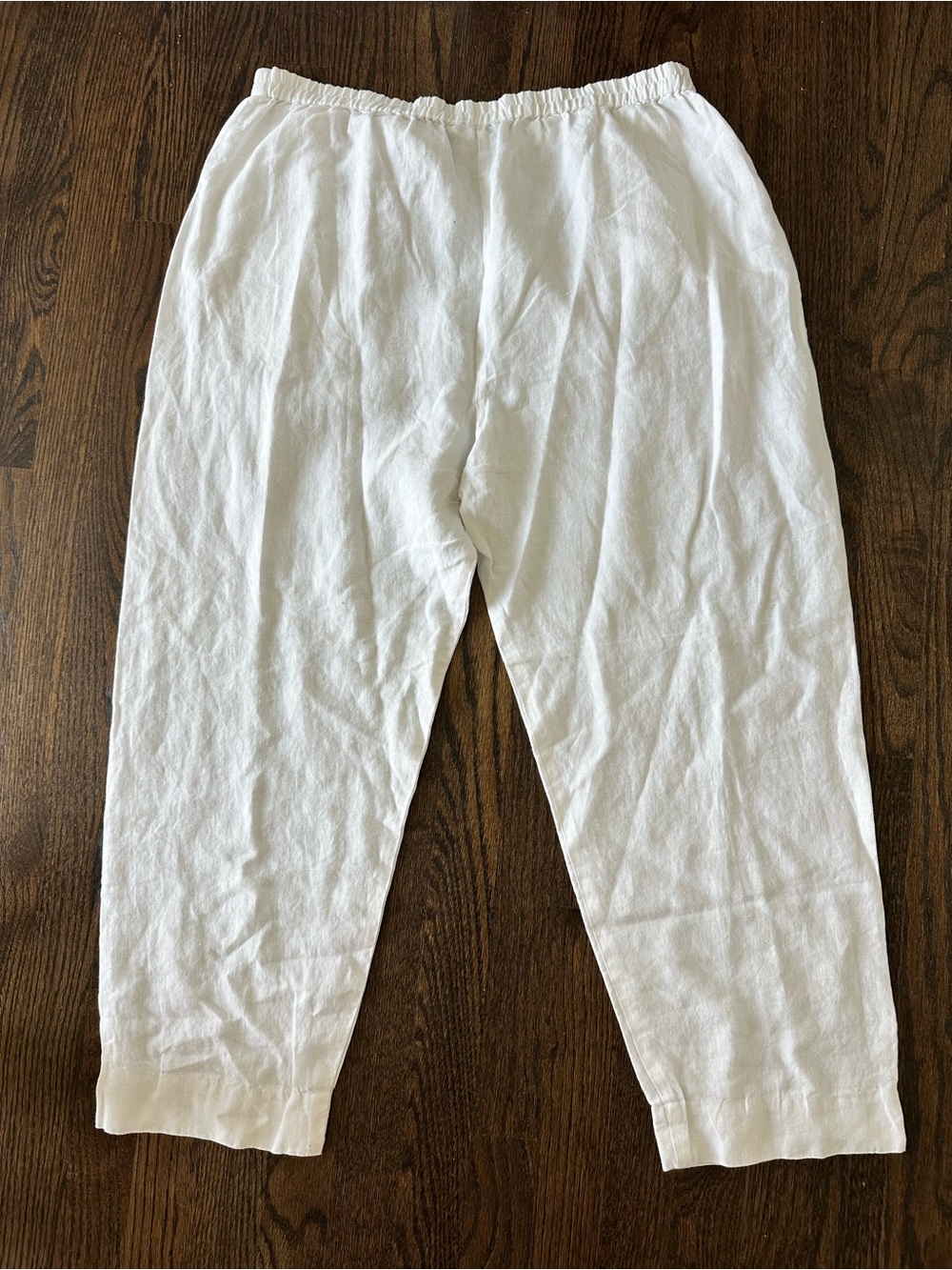 Vintage Saks Fifth Avenue Real Clothes 100% Linen White Pants XL